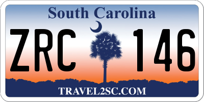 SC license plate ZRC146