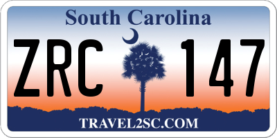 SC license plate ZRC147