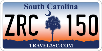 SC license plate ZRC150