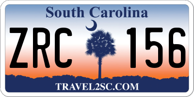 SC license plate ZRC156