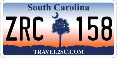 SC license plate ZRC158
