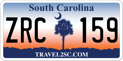 SC license plate ZRC159