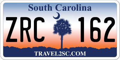 SC license plate ZRC162