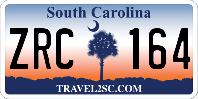 SC license plate ZRC164