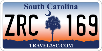 SC license plate ZRC169