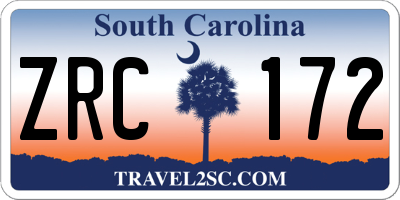 SC license plate ZRC172