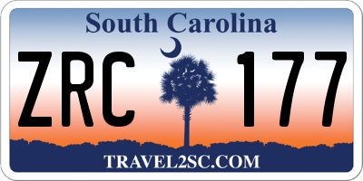 SC license plate ZRC177