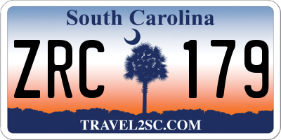 SC license plate ZRC179