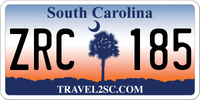 SC license plate ZRC185