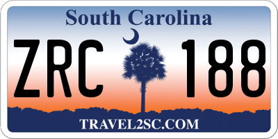 SC license plate ZRC188