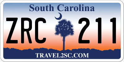 SC license plate ZRC211