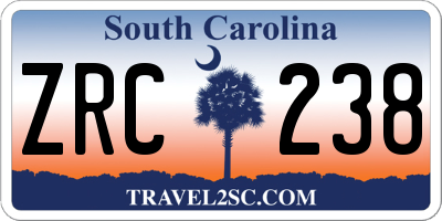SC license plate ZRC238