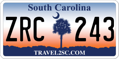 SC license plate ZRC243