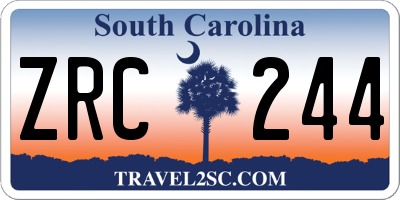 SC license plate ZRC244