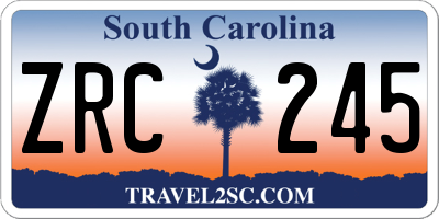 SC license plate ZRC245