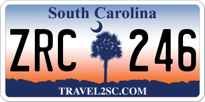 SC license plate ZRC246