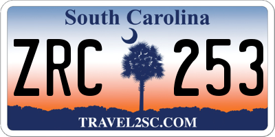 SC license plate ZRC253