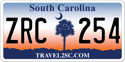 SC license plate ZRC254