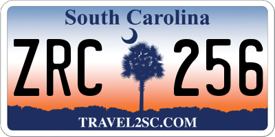 SC license plate ZRC256