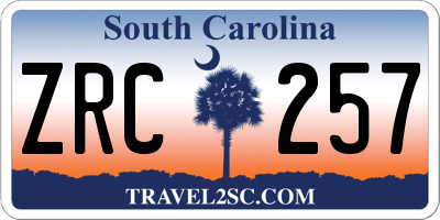 SC license plate ZRC257