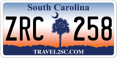 SC license plate ZRC258