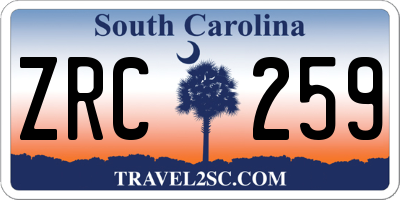 SC license plate ZRC259