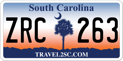 SC license plate ZRC263