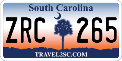 SC license plate ZRC265