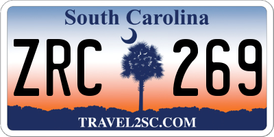 SC license plate ZRC269