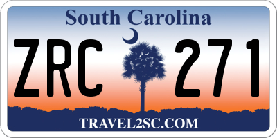 SC license plate ZRC271
