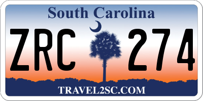SC license plate ZRC274