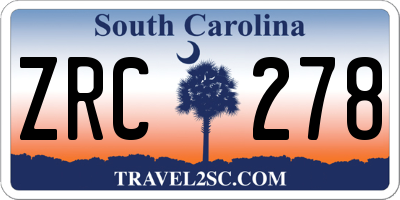 SC license plate ZRC278