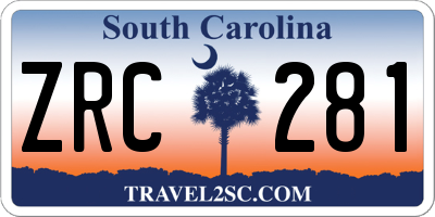 SC license plate ZRC281
