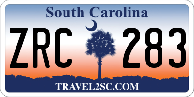 SC license plate ZRC283