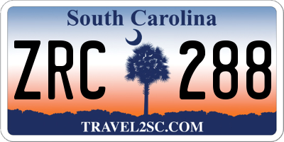 SC license plate ZRC288