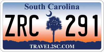SC license plate ZRC291