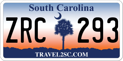 SC license plate ZRC293