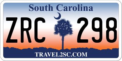 SC license plate ZRC298