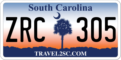 SC license plate ZRC305