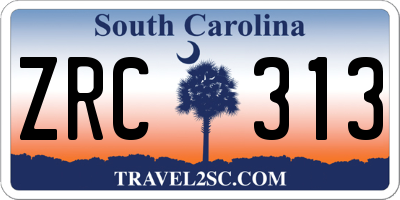 SC license plate ZRC313