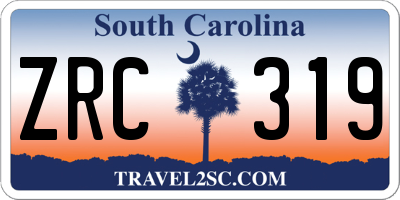 SC license plate ZRC319