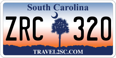 SC license plate ZRC320
