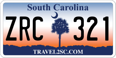 SC license plate ZRC321