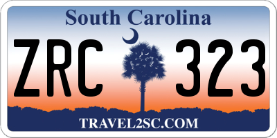 SC license plate ZRC323