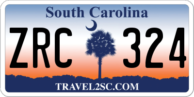 SC license plate ZRC324