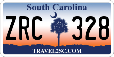 SC license plate ZRC328