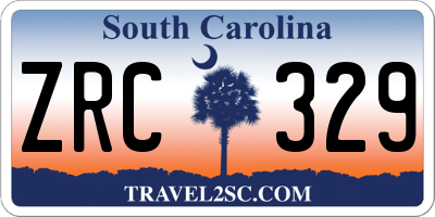 SC license plate ZRC329