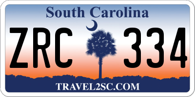 SC license plate ZRC334