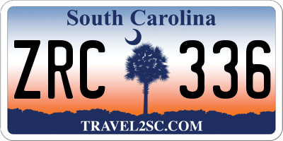 SC license plate ZRC336