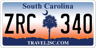SC license plate ZRC340